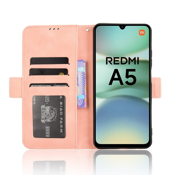 Flip case for Xiaomi Redmi A5, Card Slot, pink