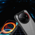 Case for Xiaomi Redmi A3, Fusion Hybrid, with camera protection, transparent / black