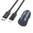 Hoco Z57 USB-C QC3.0 PD 30W car charger + USB-C to Lightning cable