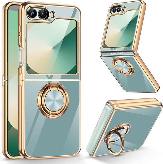 Case for Samsung Galaxy Z Flip7 FE / Z Flip6, Electro Ring, mint