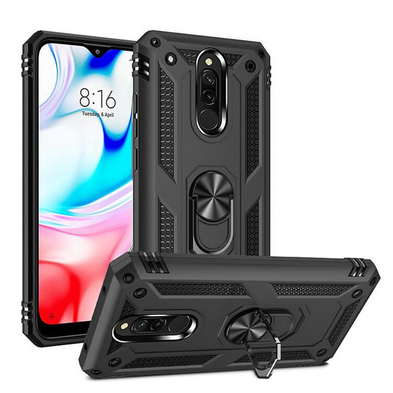 Armor Case for Xiaomi Redmi 8 / 8A, Nox Case Ring, black