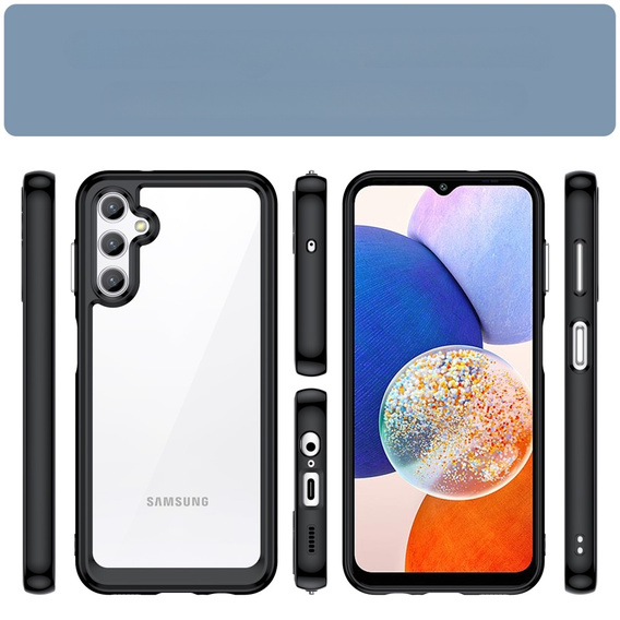Case for Samsung Galaxy A14 4G/5G, Fusion Hybrid, transparent / black