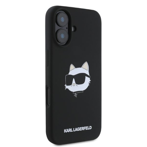 Karl Lagerfeld Silicone Choupette Head Print Case for iPhone 16