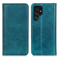 Case for Samsung Galaxy S24 Ultra, Wallet Litchi Leather, green