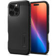 Spigen case for iPhone 16 Pro, Tough Armor Mag MagSafe, black + 9H Tempered Glass