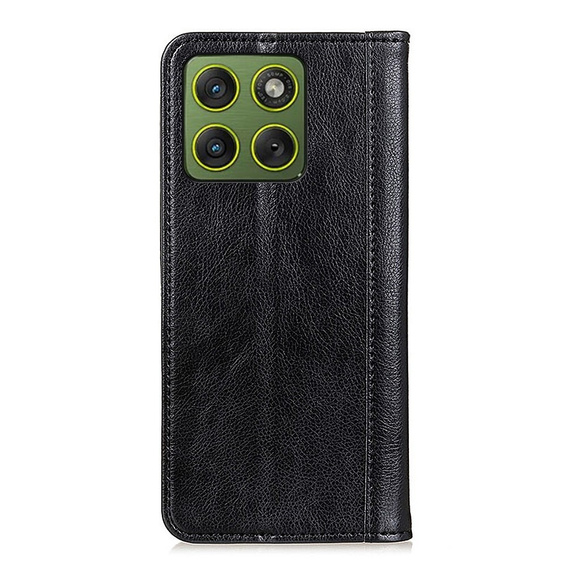 Split Leather Flip Case for Motorola Edge 70