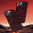 Case for iPhone 16 Pro, Aramid Fiber MagSafe, red