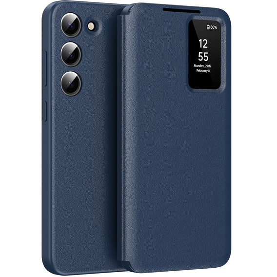 Flip case for Samsung Galaxy S22, Smart View Wallet, blue