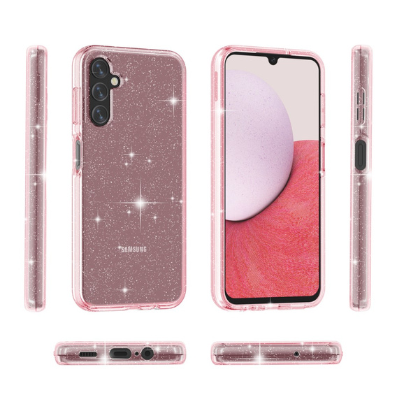 Case for Samsung Galaxy A14 4G/5G, Glittery Powder, pink