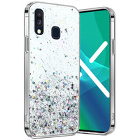Case for Samsung Galaxy A40, Glittery, transparent