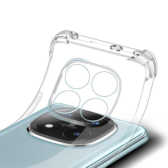 Case for Xiaomi Redmi Note 14 Pro+ 5G, Erbord Dropproof, transparent + Glass