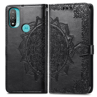 Flip case for Motorola Moto E20/E30/E40, Mandala, black