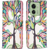 Flip case for Motorola Edge 40 5G, Wallet, tree of life, blue
