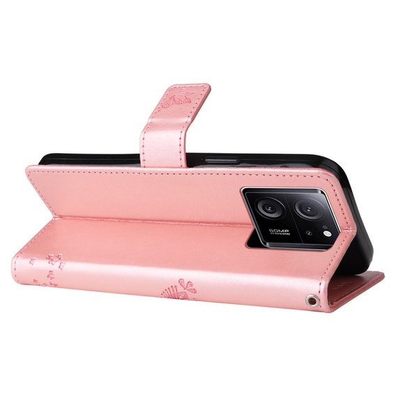 Flip case for Xiaomi 13T / 13T Pro, tree, pink rose gold
