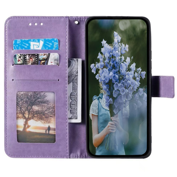 Flip case for Samsung Galaxy A35 5G, Mandala, purple