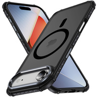 Matt Case for iPhone Air, armoured, for MagSafe, smoked with black sides