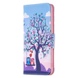 Flip case for Xiaomi 13 Lite, Wallet, tree & owls, blue