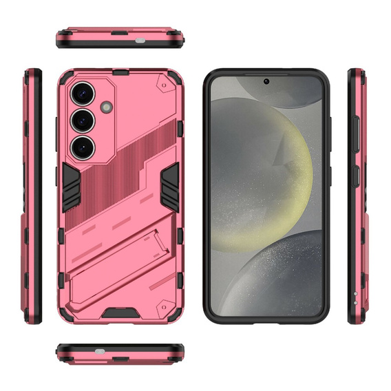 Case for Samsung Galaxy A56 5G, Military kickstand, pink