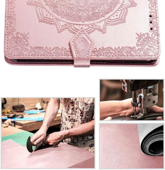 Flip case for Motorola Edge 50 Fusion 5G, Mandala, pink
