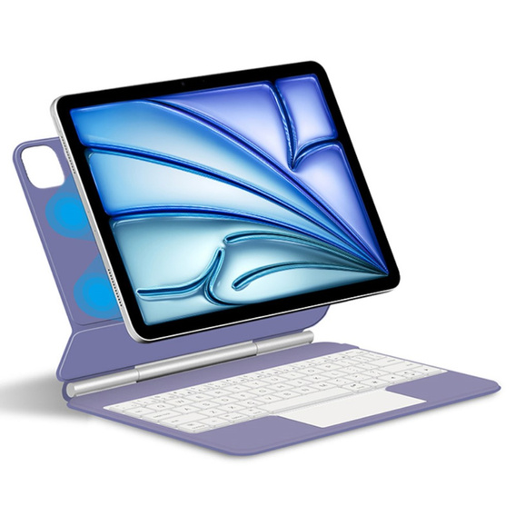 Keyboard Case for iPad Air 13" 2024, Magnetic Keyboard Touchpad, purple