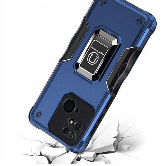 Case for Xiaomi Redmi 10C, Dual-Layer Armor, dark blue