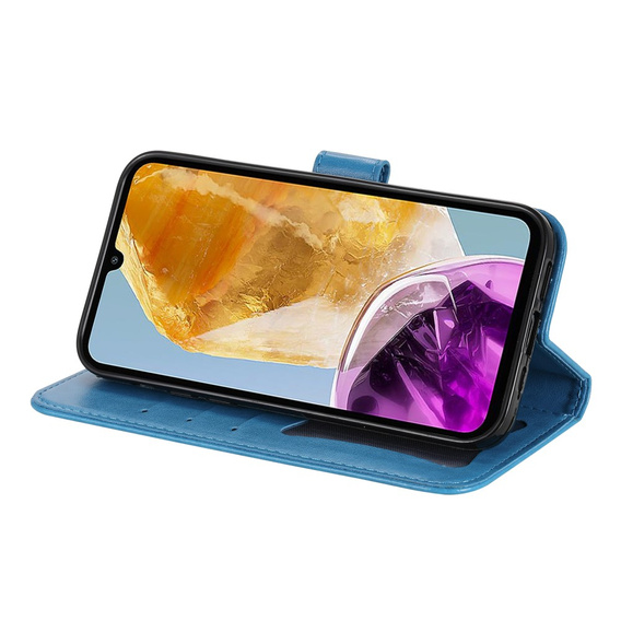 Flip case for Samsung Galaxy M15 5G, Mandala, blue