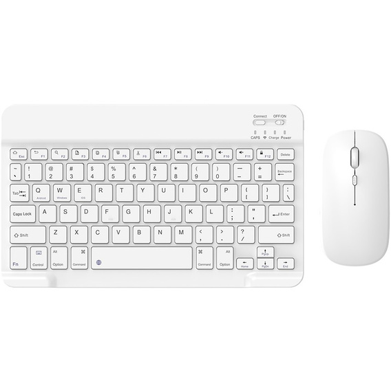 Wireless keyboard and Bluetooth mouse set for Android/Windows, white