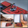 Armoured case for Xiaomi Redmi 15C 4G/LTE, with camera protection, with stand, red