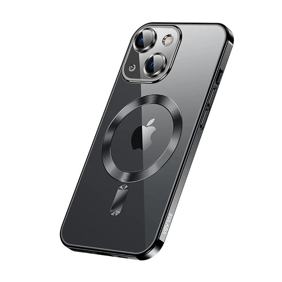 Case for iPhone 13, Electro MagSafe, black + Screen Glass