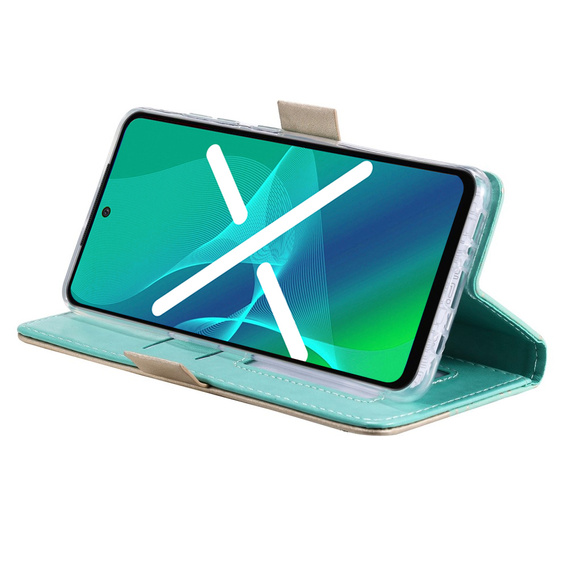 Flip case for Samsung Galaxy A53 5G, Wallet Pocket Zipper Lace, green
