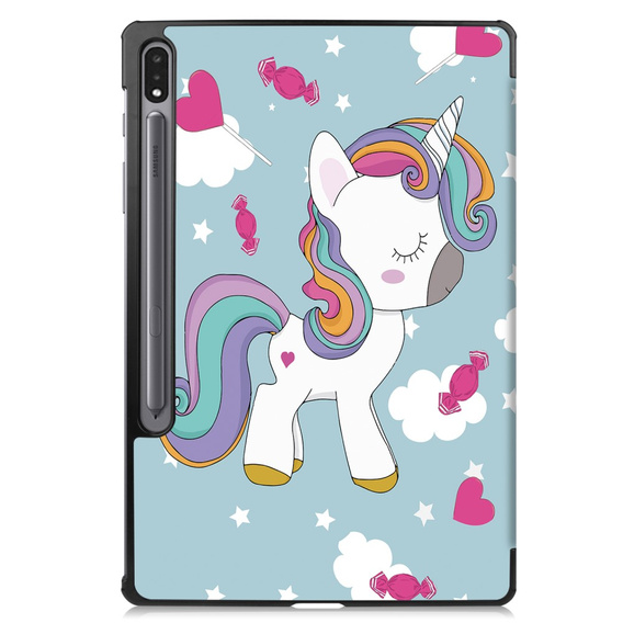 Case for Samsung Galaxy Tab S9 Plus, Smartcase, unicorn