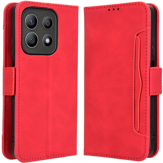 Flip case for Motorola Moto G56 5G, Card Slot, red