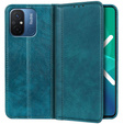 Case for Xiaomi Redmi 12C, Wallet Litchi Leather, green