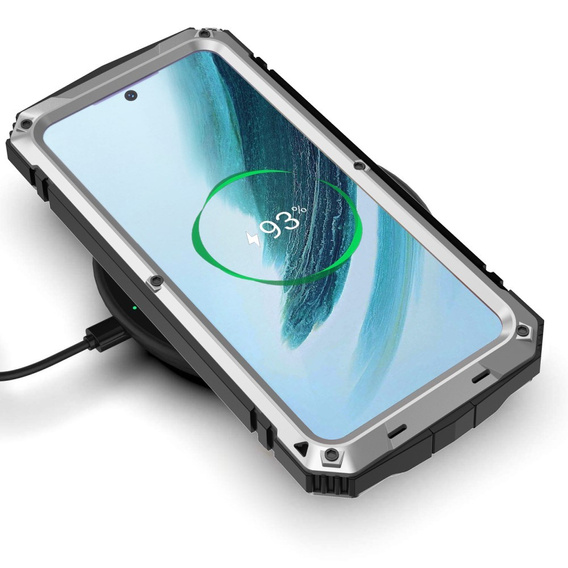 Armored case for Samsung Galaxy S25+ Plus, R-JUST, silver