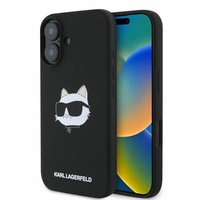 Karl Lagerfeld Silicone Choupette Head Print Case for iPhone 16