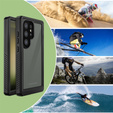IP68 Waterproof Case for Samsung Galaxy S24 Ultra, Redpepper, black