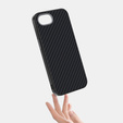 ABEEL Case for iPhone 16e, Carbon Fiber, for MagSafe, black