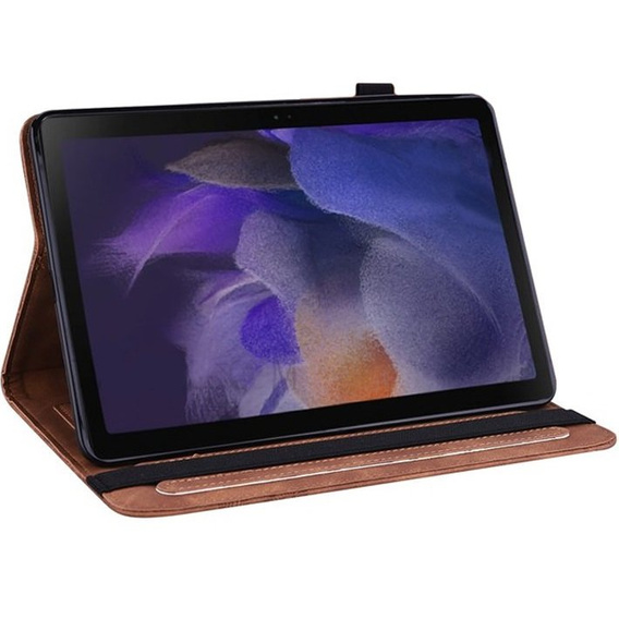 Flap case for Samsung Galaxy Tab A8 10.5 SM-X200 SM-X205, flower, brown
