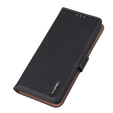 KHAZNEH RFID case for Xiaomi Poco F6, Litchi Texture, black