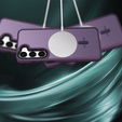 Case for Samsung Galaxy S21 FE, for MagSafe, ERBORD Matt Case, dark purple + Screen Glass