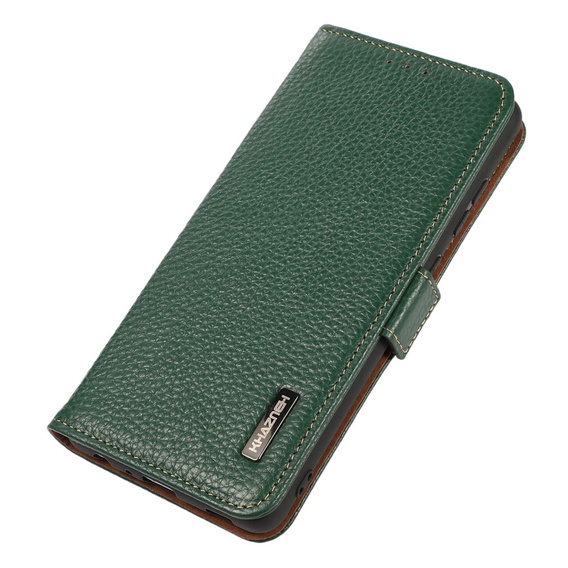 KHAZNEH RFID case for Samsung Galaxy S23 Ultra, Litchi Texture, green