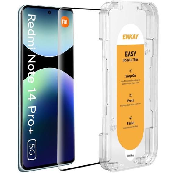 ENKAY Tempered Glass for Xiaomi Redmi Note 14 Pro+ 5G, black