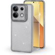 Case for Xiaomi Redmi Note 13 Pro 5G, Glittery Powder, grey + 9H tempered glass