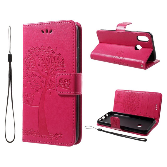 Flip case for Huawei P20 Lite, Wallet tree, pink