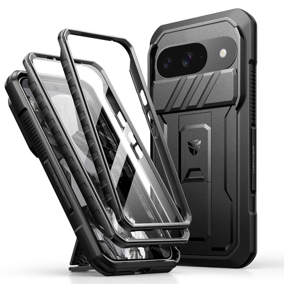 Armored case for Google Pixel 9, Dexnor Full Body (Two Frames), black
