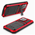 Case for iPhone 15 Pro Max, R-JUST, armoured, red / black