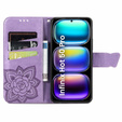 Flip case for Infinix Hot 50 Pro 4G, Butterfly, purple