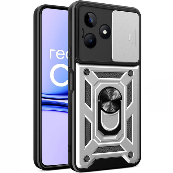 Case for Realme C53 4G, CamShield Slide, silver