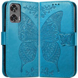 Flip case for Motorola Moto G85, Butterfly, blue