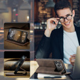 ERBORD Vintage wallet case with flap for iPhone 17 Pro Max